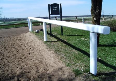 Safety padding on exit from racetrack